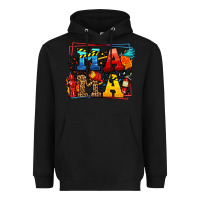 Black leopard frame firefighter mama Mother's Day Heavyweight Hoodie - LillyAllenDesigns