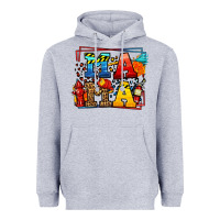 Heather Grey leopard frame firefighter mama Mother's Day Heavyweight Hoodie - LillyAllenDesigns