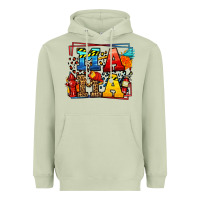 Matcha leopard frame firefighter mama Mother's Day Heavyweight Hoodie - LillyAllenDesigns