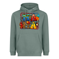 Sage leopard frame firefighter mama Mother's Day Heavyweight Hoodie - LillyAllenDesigns