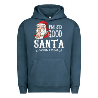Pigment Midnight Navy i'm so good santa came twice christmas pajama funn Urban Hoodie - tuanDangUi