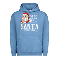 Pigment Pebble Blue i'm so good santa came twice christmas pajama funn Urban Hoodie - tuanDangUi