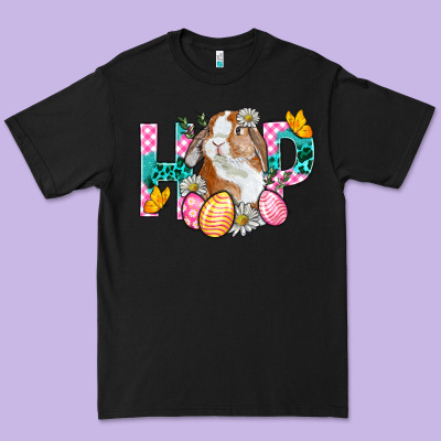 Hop Bunny Easter Premium Tee Designed By Bundleandbundleshop