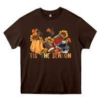 Chocolate Brown tis' the season Heavy Core Tee - MaliasSmallBusiness