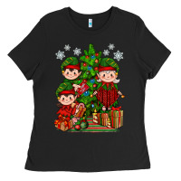 Black Mimi Elf, Mama Elf, Child Elf Christmas Ladies Tee - BundleAndBundleShop