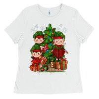 White Mimi Elf, Mama Elf, Child Elf Christmas Ladies Tee - BundleAndBundleShop