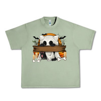 Oil Green Personalized Halloween Ghost Cat Urban Heavy Tee - texasbilliewilder