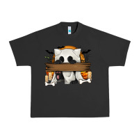 Pigment Black Personalized Halloween Ghost Cat Urban Heavy Tee - texasbilliewilder