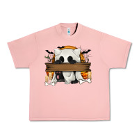 Salmon Personalized Halloween Ghost Cat Urban Heavy Tee - texasbilliewilder