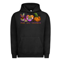 Pigment Black peace love halloween Urban Hoodie - BarkalooDesign