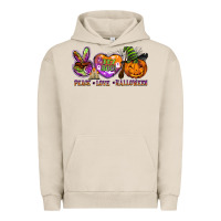 Pigment French Oak peace love halloween Urban Hoodie - BarkalooDesign