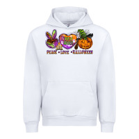 White peace love halloween Urban Hoodie - BarkalooDesign