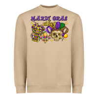 Mushroom Mardi Gras vibes skull Heavyweight Sweatshirt - FaDigitalArtStudio