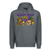 Rock mardi gras vibes skull Premium Hoodie - FaDigitalArtStudio