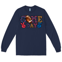 Navy Game day red and blue Long Sleeve Tee - HowdyJamesFarm