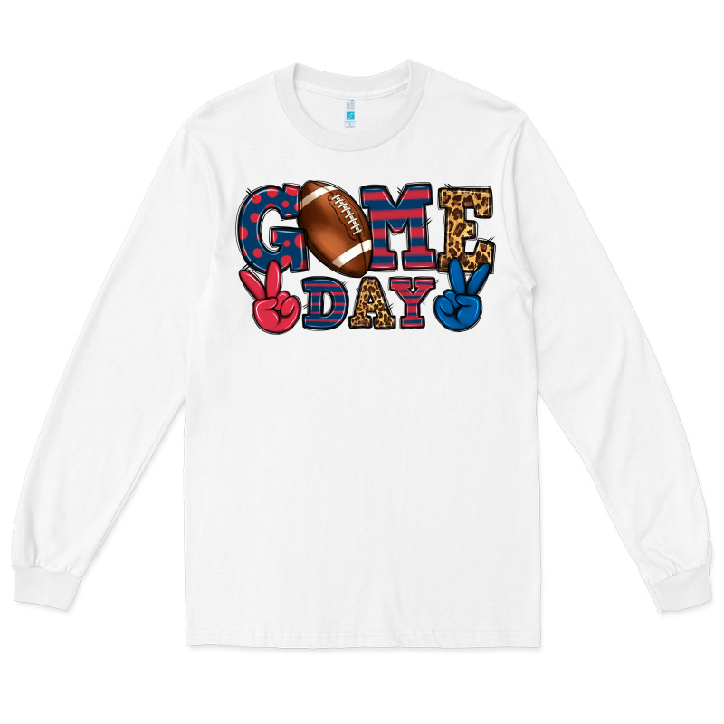 Game Day Red And Blue Long Sleeve Tee by HowdyJamesFarm | Teevron