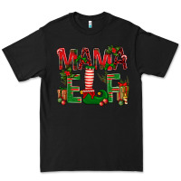 Black Christmas Mama Elf Premium Tee - BundleAndBundleShop