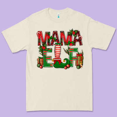 Christmas Mama Elf Premium Tee Designed By Bundleandbundleshop