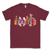 Burgundy teacher easrter day Classic Tee - RacoonDesign