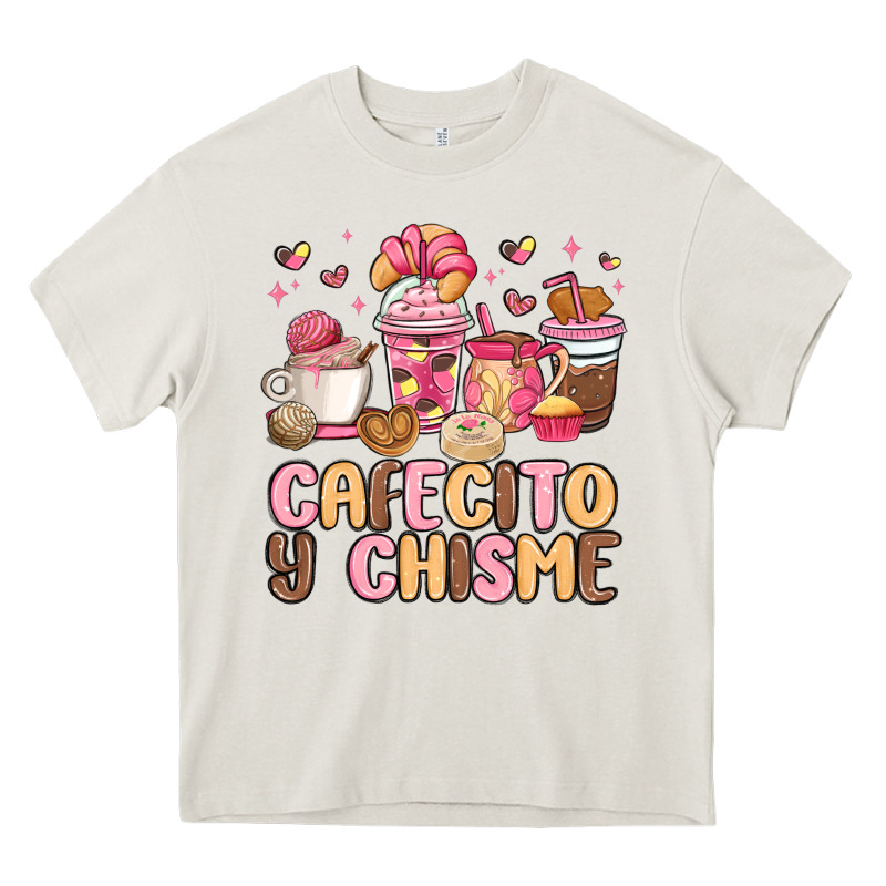 Cafecito Y Chisme Heavy Core Tee by MaliasSmallBusiness | Teevron