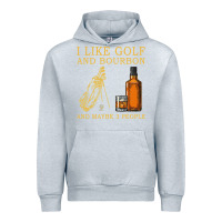Heather Grey I Like Bourbon and Golf and Maybe 3 People Whiskey Urban Hoodie - tuanDangUi
