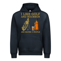 Navy I Like Bourbon and Golf and Maybe 3 People Whiskey Urban Hoodie - tuanDangUi