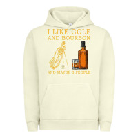 Pigment Pistachio I Like Bourbon and Golf and Maybe 3 People Whiskey Urban Hoodie - tuanDangUi