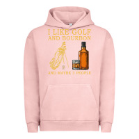 Pigment Salmon I Like Bourbon and Golf and Maybe 3 People Whiskey Urban Hoodie - tuanDangUi