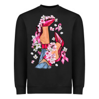 Black Cancer high heels Breast Cancer Heavyweight Sweatshirt - FaDigitalArtStudio