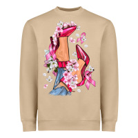 Mushroom Cancer high heels Breast Cancer Heavyweight Sweatshirt - FaDigitalArtStudio