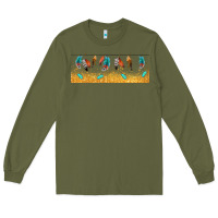 Army Green native American feathers Long Sleeve Tee - TumblerDesignByShophia