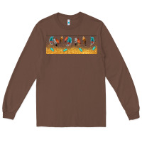 Chestnut native American feathers Long Sleeve Tee - TumblerDesignByShophia