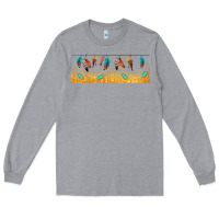 Heather Grey native American feathers Long Sleeve Tee - TumblerDesignByShophia