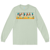 Matcha native American feathers Long Sleeve Tee - TumblerDesignByShophia