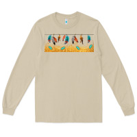 Mushroom native American feathers Long Sleeve Tee - TumblerDesignByShophia