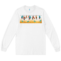 White native American feathers Long Sleeve Tee - TumblerDesignByShophia