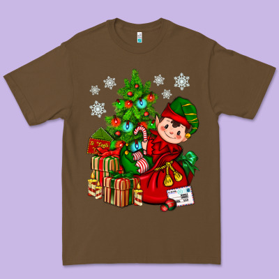 Santa's Elf Christmas Premium Tee Designed By Bundleandbundleshop