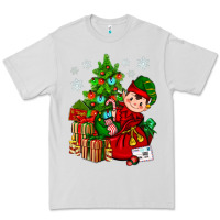 Dove Grey Santa's Elf Christmas Premium Tee - BundleAndBundleShop