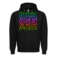 Black leopard glitter seamless pattern Zipper Hoodie - BundleAndBundleShop