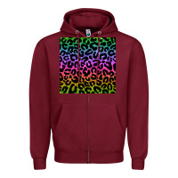 Burgundy leopard glitter seamless pattern Zipper Hoodie - BundleAndBundleShop