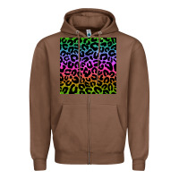 Chestnut leopard glitter seamless pattern Zipper Hoodie - BundleAndBundleShop