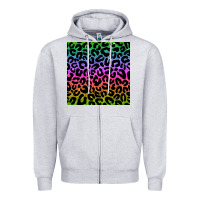 Heather Grey leopard glitter seamless pattern Zipper Hoodie - BundleAndBundleShop