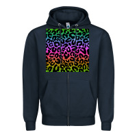 Navy leopard glitter seamless pattern Zipper Hoodie - BundleAndBundleShop