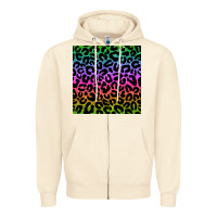 Sandshell leopard glitter seamless pattern Zipper Hoodie - BundleAndBundleShop