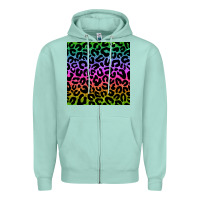 Seafoam leopard glitter seamless pattern Zipper Hoodie - BundleAndBundleShop