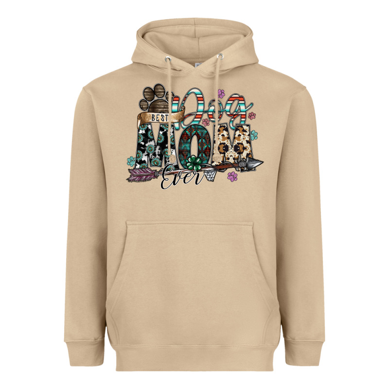 Best Dog Mom Ever Heavyweight Hoodie by SublimationCraftShop | Teevron