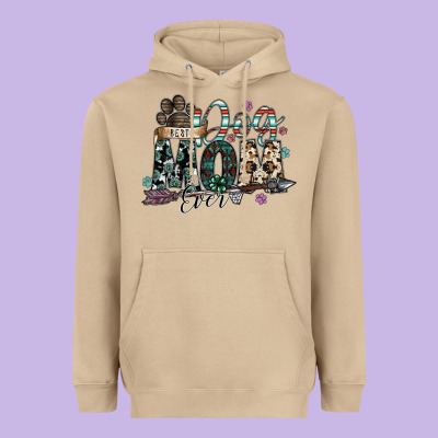 Best Dog Mom Ever Heavyweight Hoodie Designed By Sublimationcraftshop