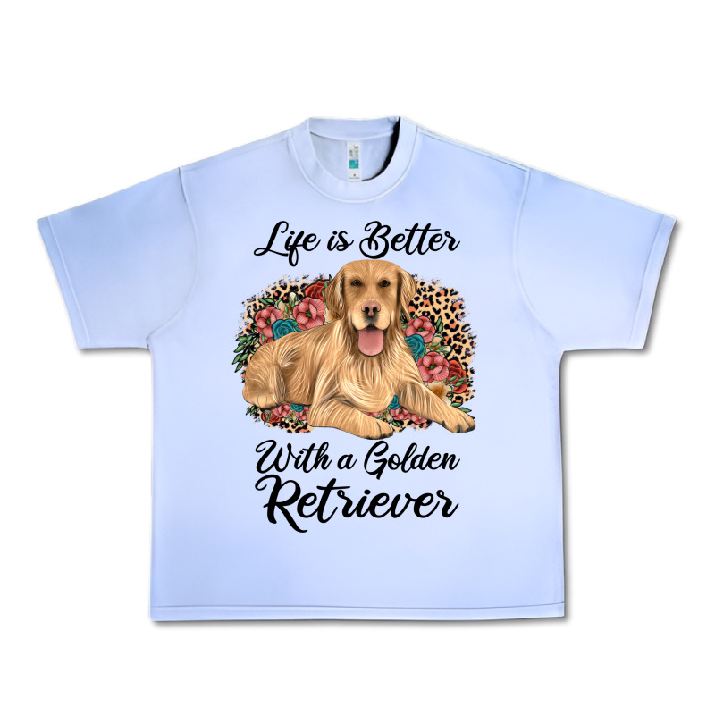 Life Is Better With A Golden Retriever Urban Heavy Tee by JahusDesignShop | Teevron