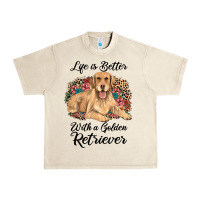 Sandshell life is better with a golden retriever Urban Heavy Tee - JahusDesignShop