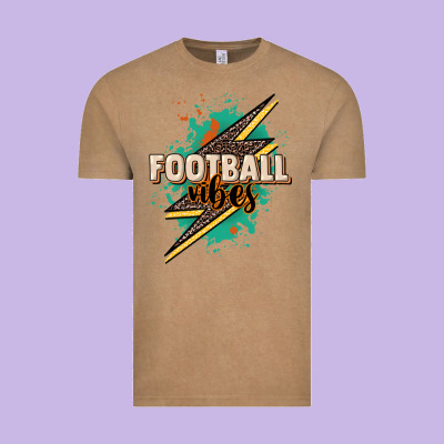 Football Vibes Vintage Tee Designed By Nancycooperartshop